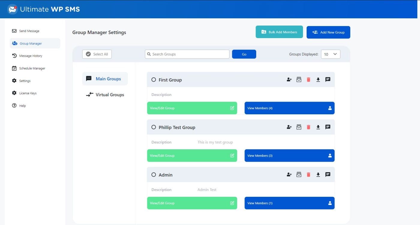 Group Manager Tab